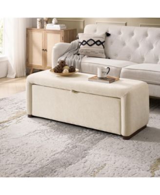 Alicia Modern Storage Bench with Side-opening Storage