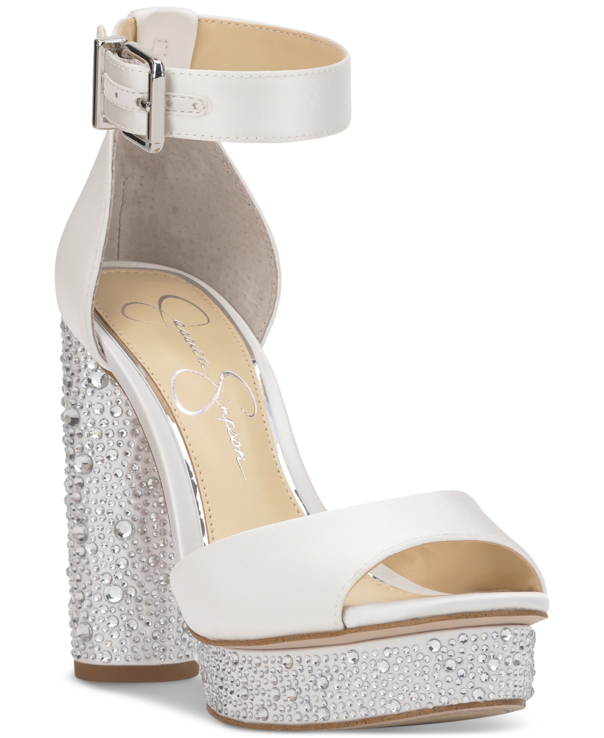 Women's Everyn Platform Sandals - White Satin