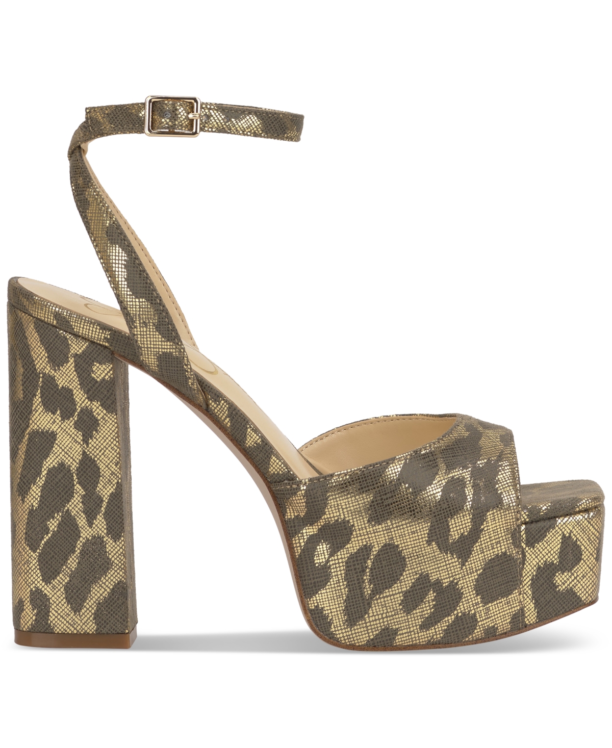 Jessica Simpson Lirio Ankle Strap Platform Sandal In Animal Print