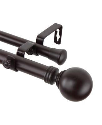 Rod Desyne Globe Double Curtain Rod 28-48'' - Macy's