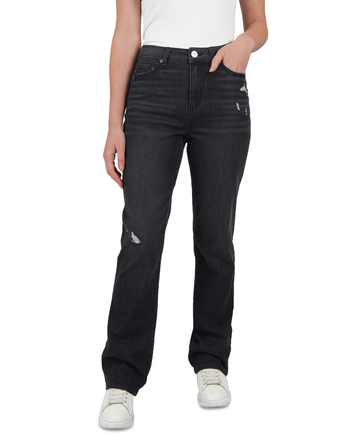 REWASH JUNIORS' HIGH-RISE LOOSE BOOTCUT JEANS 