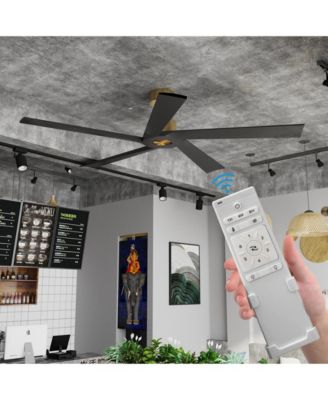 62-In Ceiling Fan with Remote Control, Reversible DC Motor, Solid Wood,No Noise