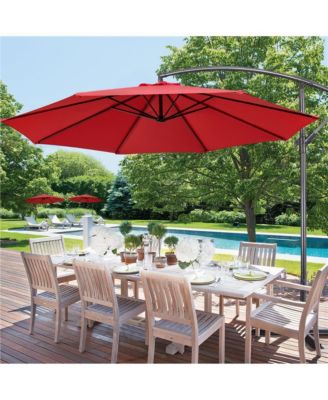 10 Ft Patio Offset Umbrella Cantilever Umbrella
