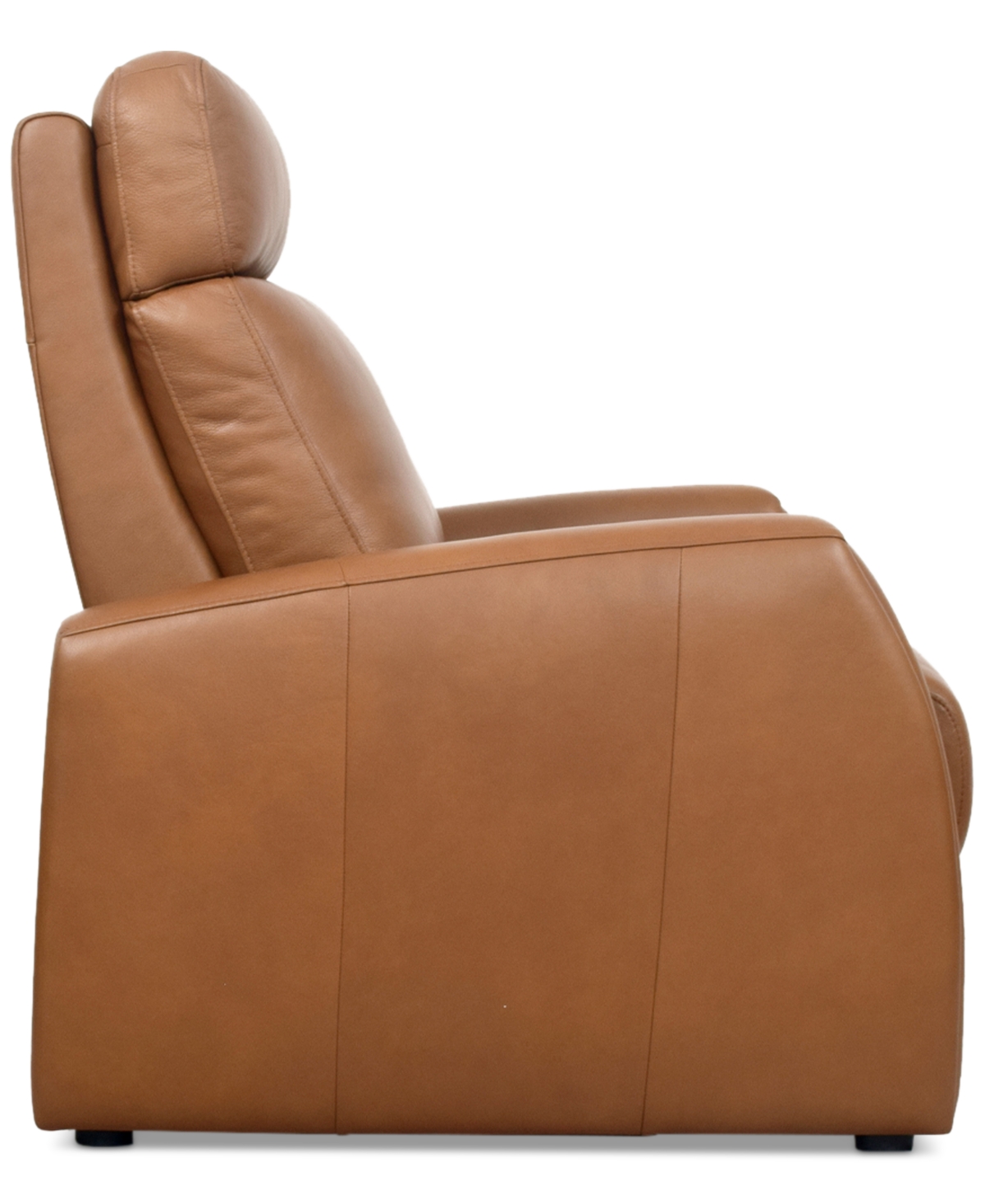 Macy's Touville Leather Push Back Recliner, Exclusively At  In Brown