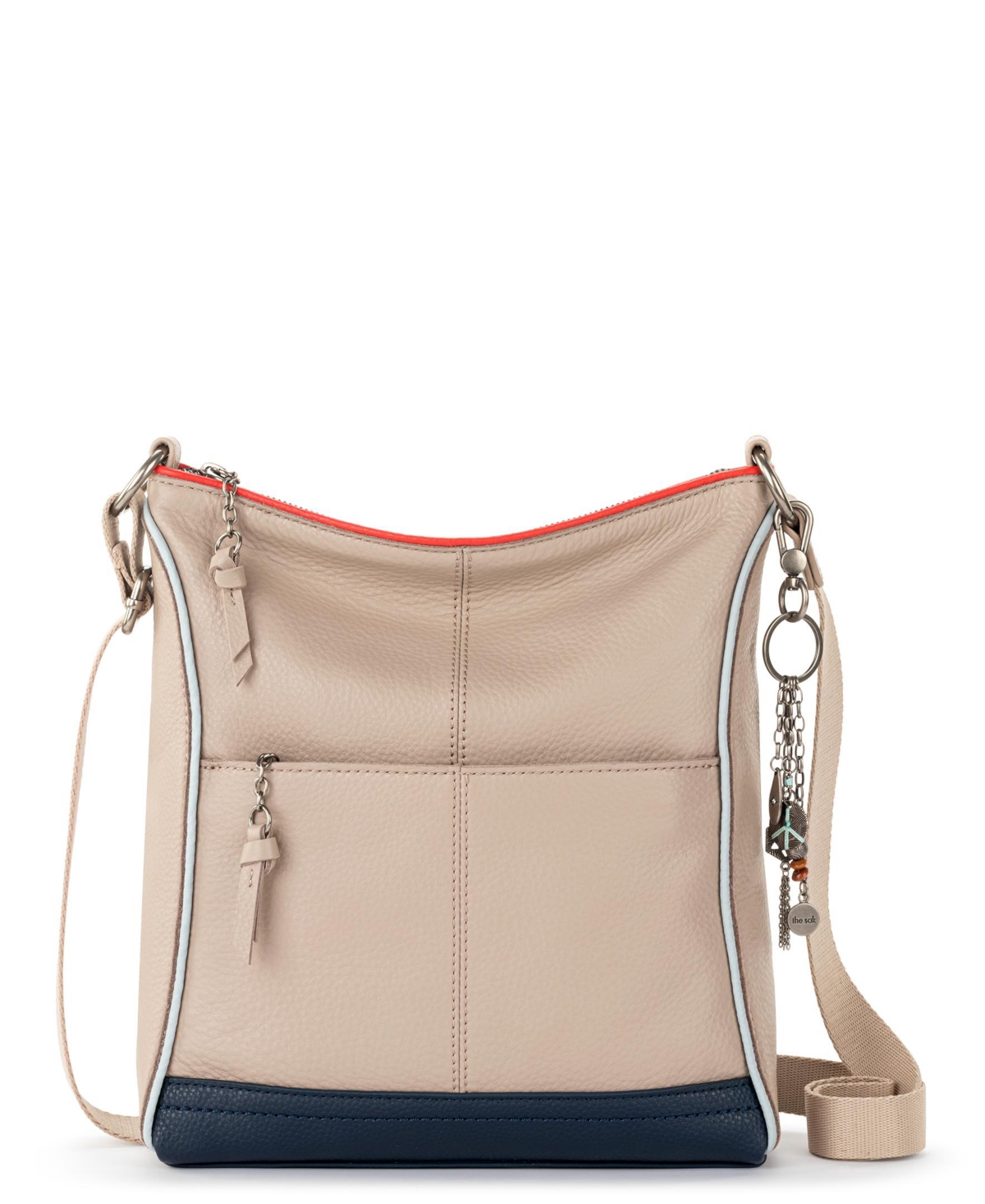 Women's Lucia Leather Crossbody Bag - Sand Horizon Block