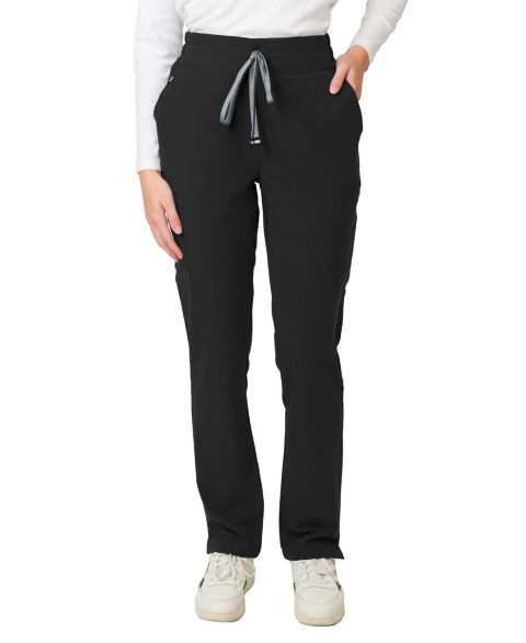 Женские брюки Medgear Ariana Mid-rise Slim Straight Scrub, цвет: Чёрный