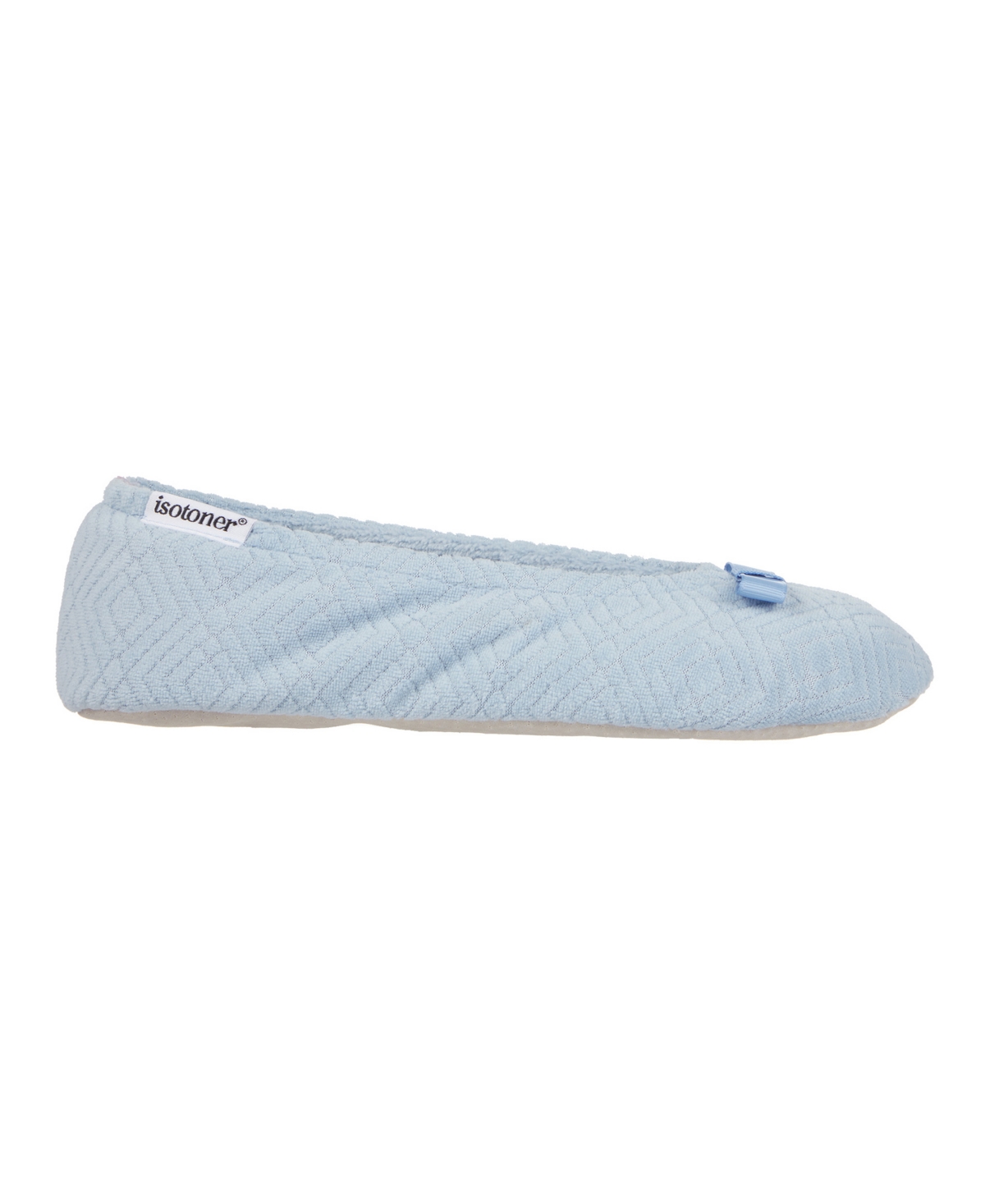 Isotoner Signature Women's Gemma Microterry Ballerina Slippers In Blue