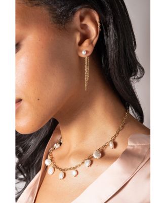 Freshwater Pearl Chain Earring