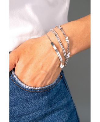 2 Row Crystal Tennis Chain Adjustable Bracelet