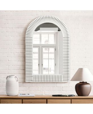 White Arch Rectangle 36-Inch Tall Wall Mirror, Accent and Vanity