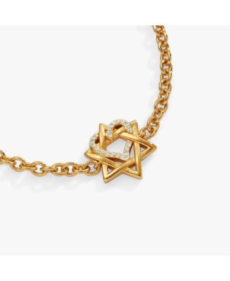 Star Of David Heart Bracelet