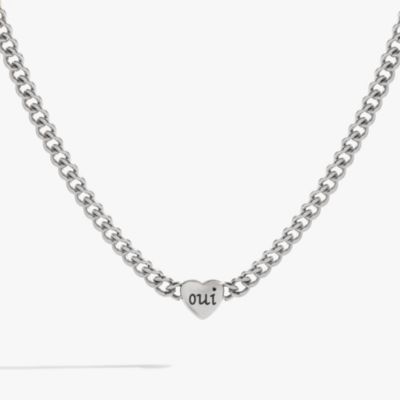 Oui Non Heart Inline Necklace