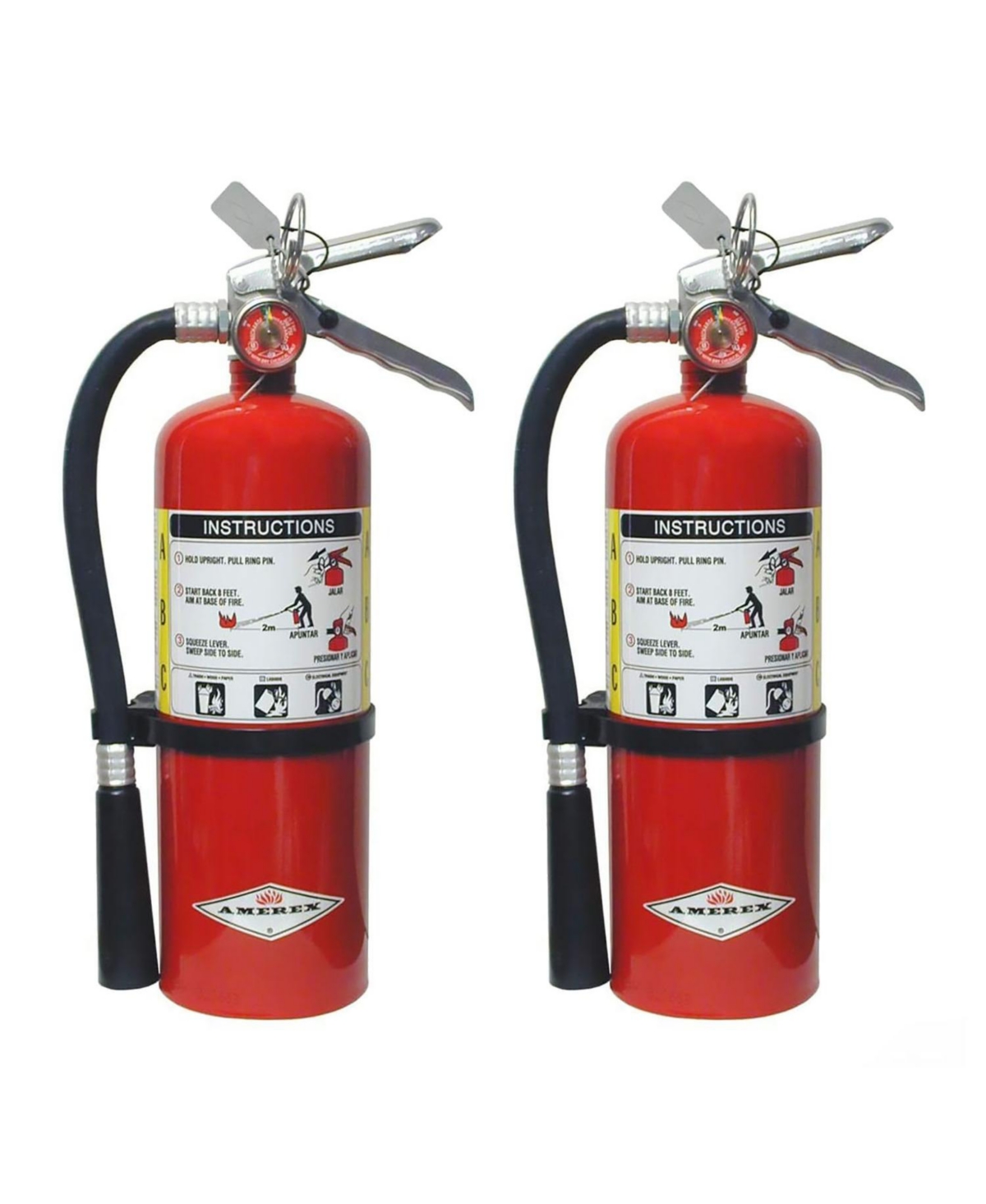 B500, 5lb Abc Dry Chemical Fire Extinguisher with Aluminum Valve, Pack of 2
