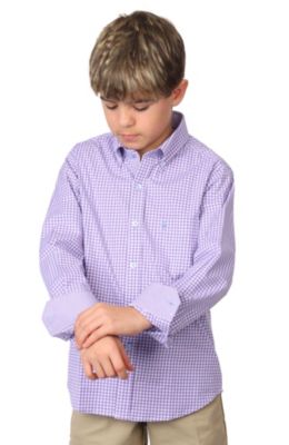 Big Boys Signature Gingham Long Sleeve Shirt