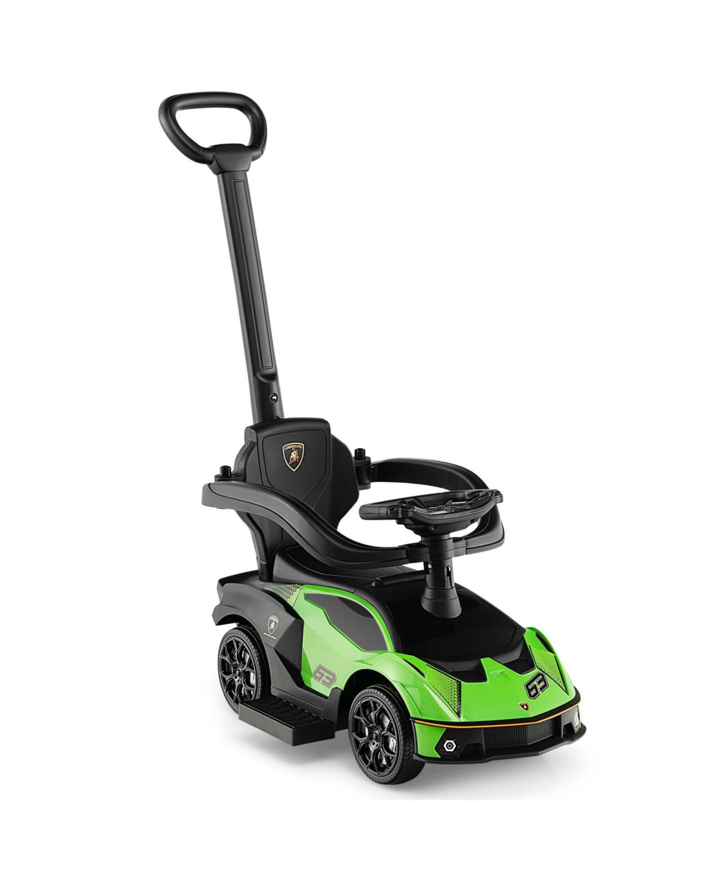 Детская игрушка Mecale 3-in-1 Licensed Lamborghini Ride-On Push Car With Under-Seat Storage, 55-lb Capacity, Ages 1+, цвет: Зелёный — фото 8