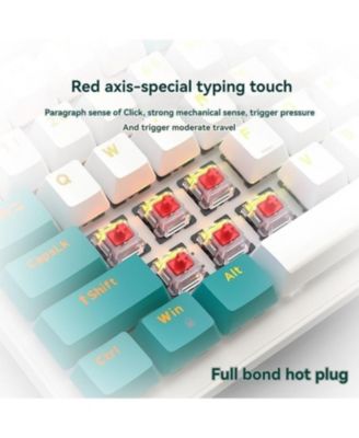 100 Keys Mechanical Keyboard Wired Backlight Keyboard Customized E-sports Office Game Computer Keyboard Metal Panel (green)