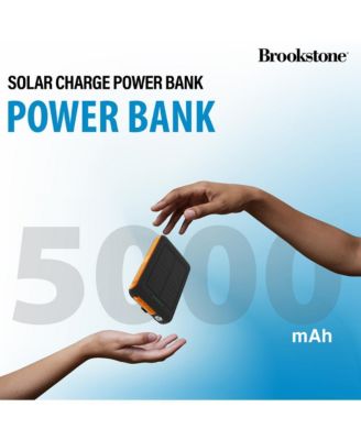 5,000mAh Solar Powered Magsafe Wireless Charging Multi-Port Power bank with Built-In Flash Light