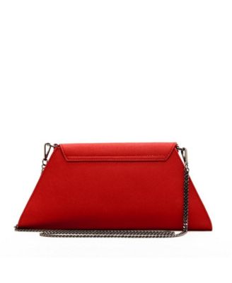 Red Clutch Bag Leather Clutch Purse Crossbody Evening Purse Unique Women's Red Handbag