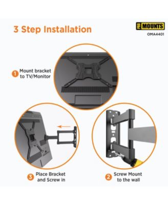 Full Motion TV Wall Mount for TVs 23" - 60" Up to 88 lbs