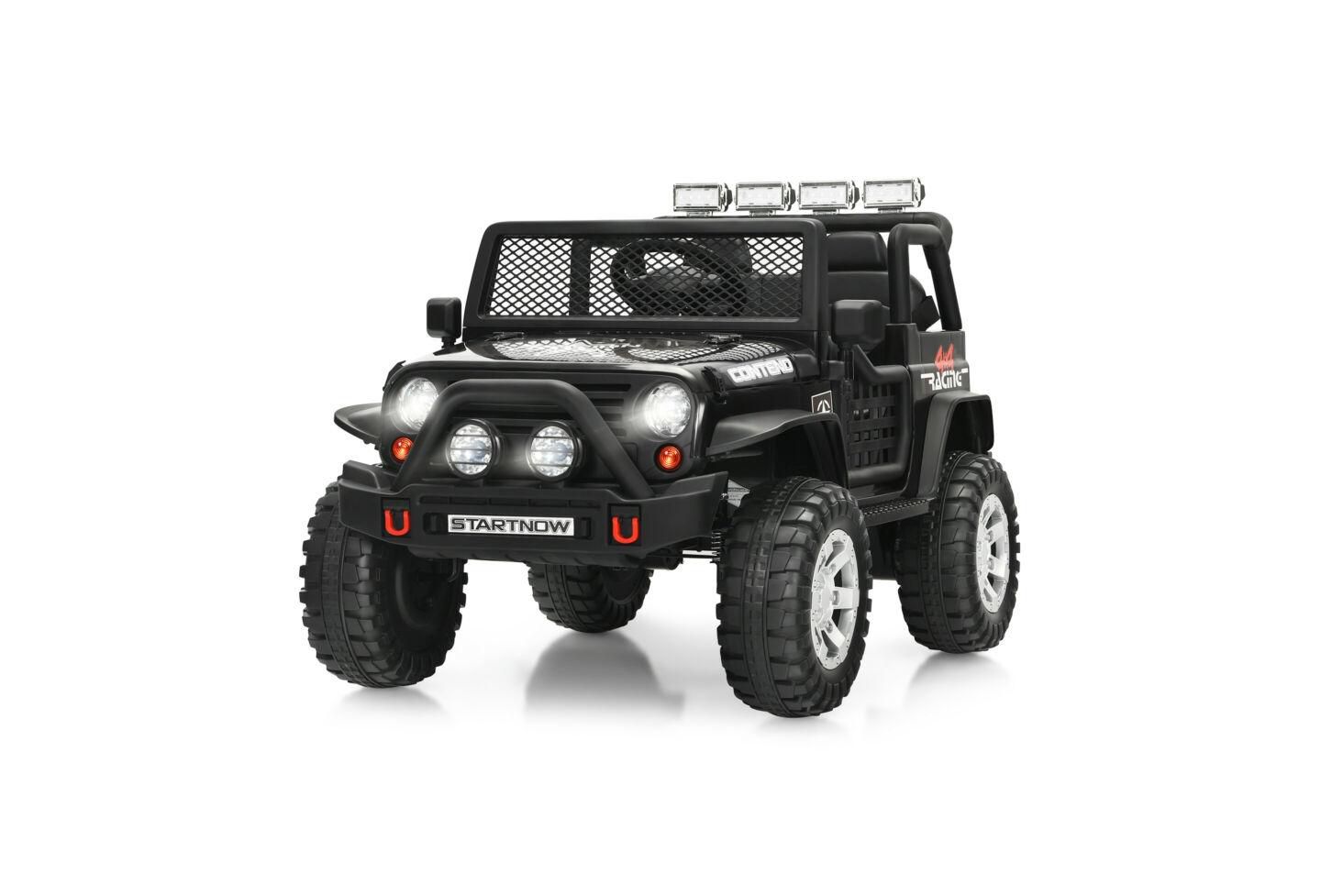 Детская игрушка Mecale 12V PP Remote-Control LED Lights Ride-On Truck, 110 Lbs Capacity, от 3 лет, цвет: Чёрный — фото 1