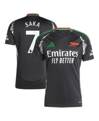 adidas - Men's Bukayo Saka Black Arsenal 2024/25 Away Replica Player Jersey