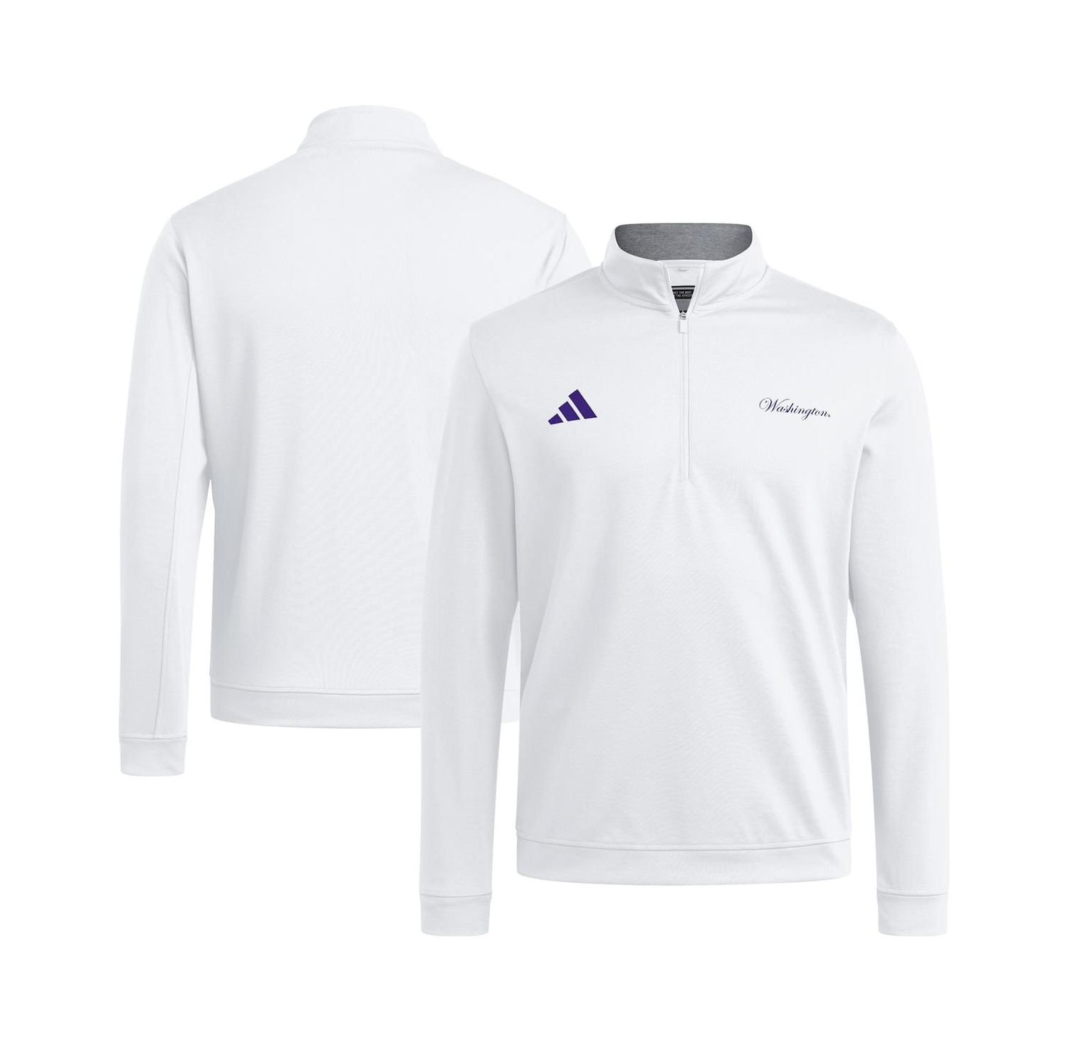 Men's White Washington Huskies Elevated Quarter-Zip Jacket