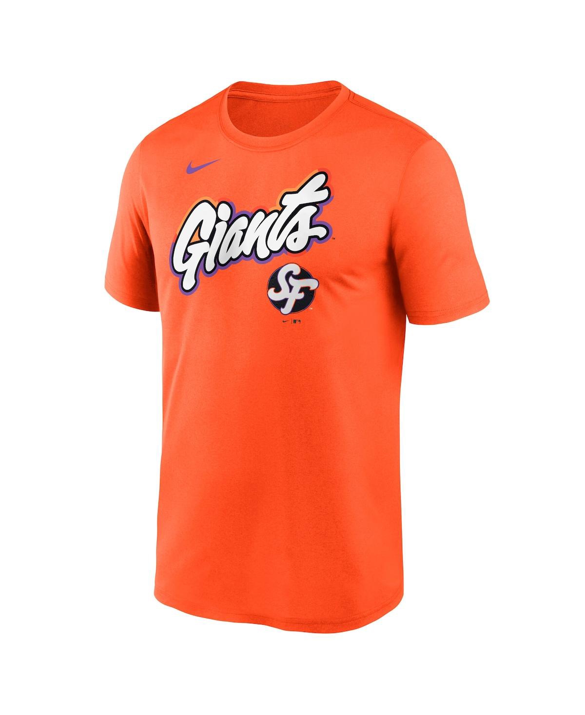 Nike Orange San Francisco Giants 2025 City Connect Team Phrase Legend Performance T-shirt In Orange