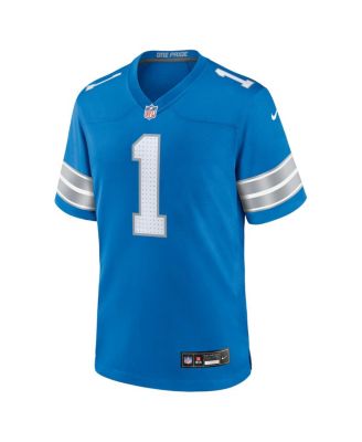 Men's Jameson Williams Blue Detroit Lions Game Player Jersey
