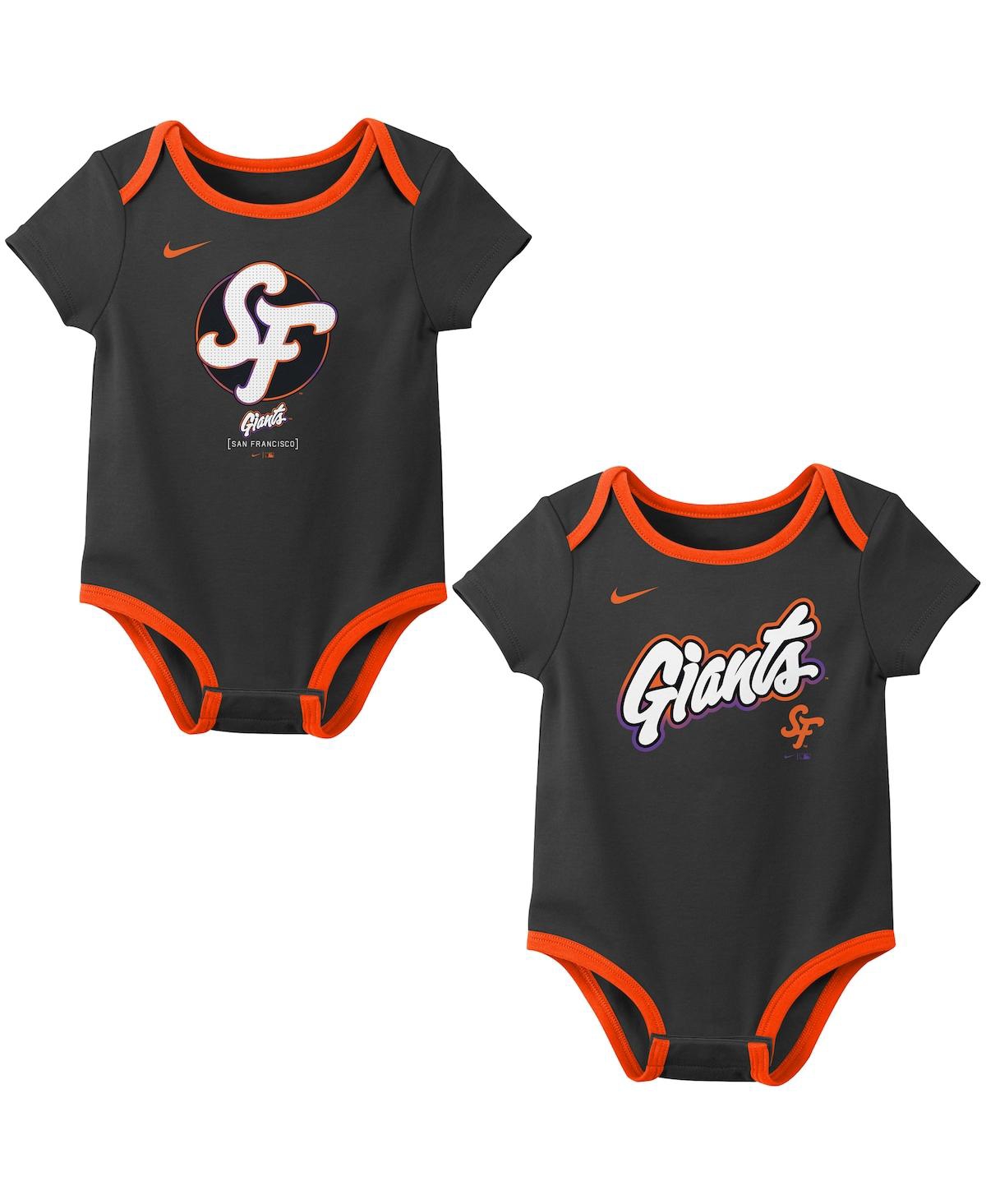 Nike Babies' Newborn 2-pack Gray San Francisco Giants 2025 City Connect Bodysuit