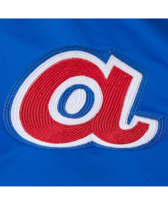 Men's Hank Aaron Royal Atlanta Braves Legends Collection Vintage Satin Full-Snap Jacket