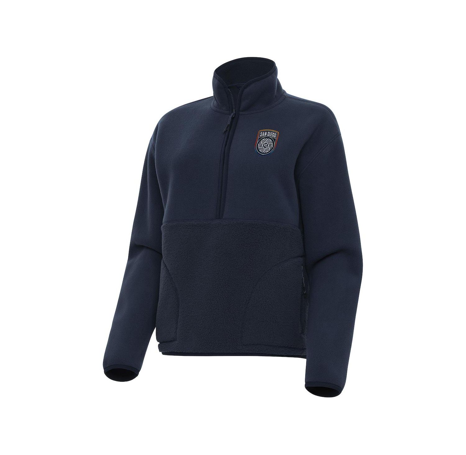 Women's Navy San Diego FC Figure Half-Zip Sweatshirt