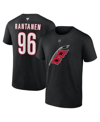 Fanatics - Men's Mikko Rantanen Black Carolina Hurricanes Authentic Stack Name Number T-Shirt