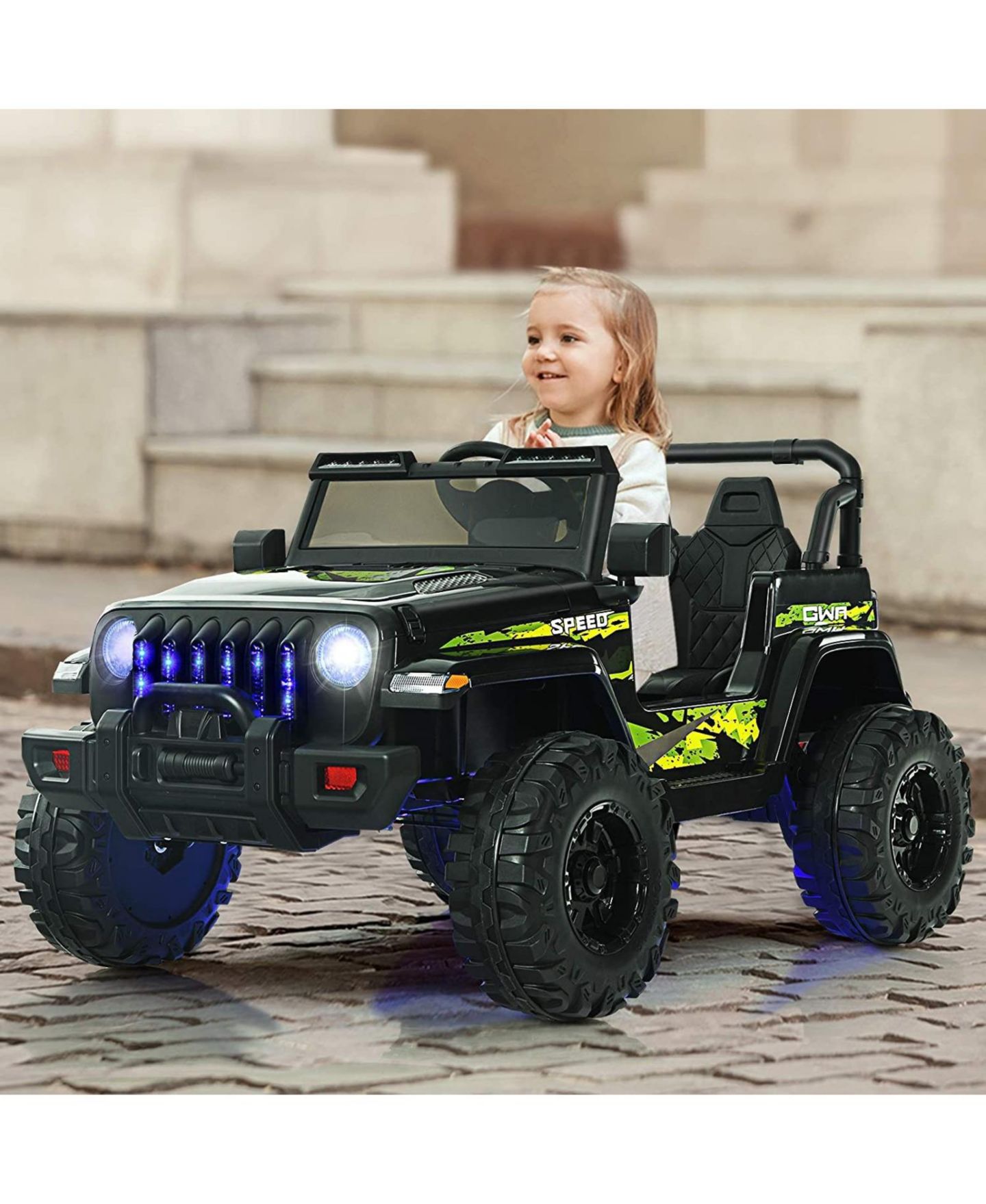 Детская игрушка Mecale 12V Remote-Control Ride-On Jeep Car, Ages 3+, цвет: Чёрный — фото 2