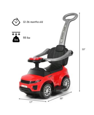 3 In 1 Ride on Push Car Toddler Stroller Sliding Car with Music