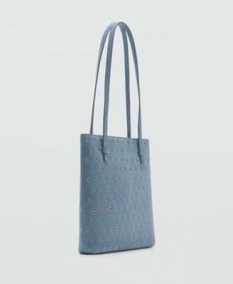 Women's Die-Cut Leather Shopper Bag