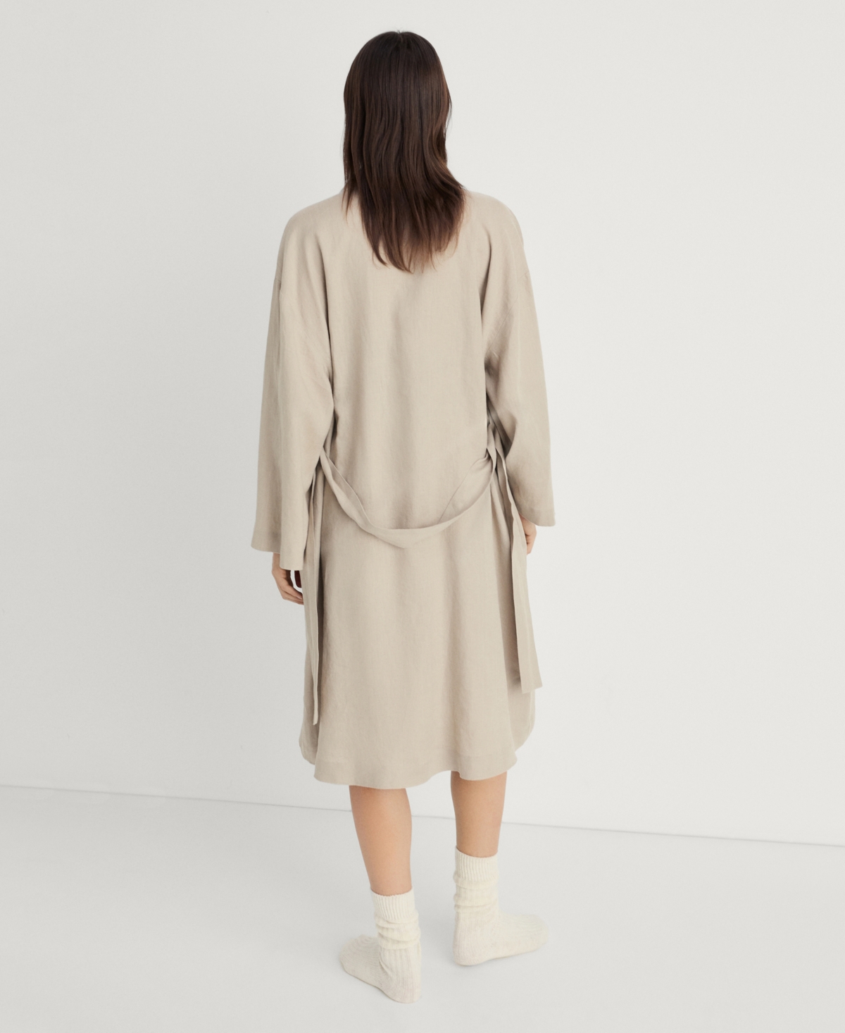Mango Women's Linen Home Robe