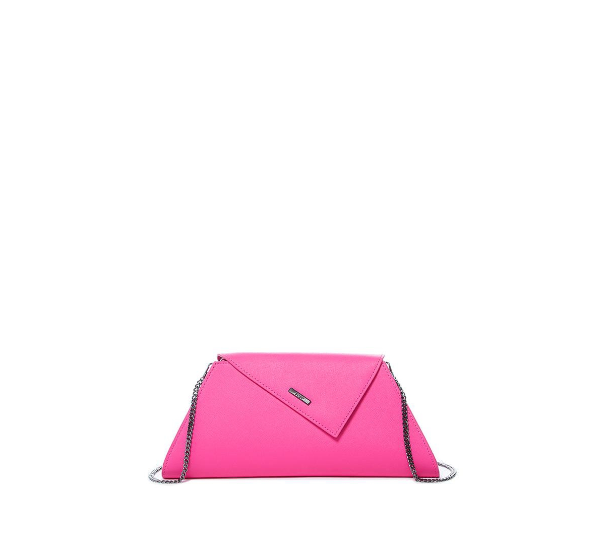 Hot Pink Purse Leather Clutch Bag Crossbody Evening Purse Unique Women's Handbag - Hot pink