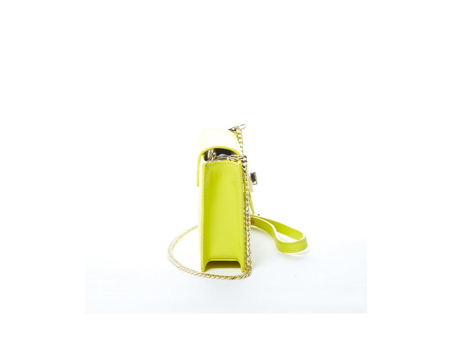 Женская сумка SUSU Bright Yellow Mini Crossbody Purse Chain Strap Leather Wristlet Handbag, цвет: Жёлтый — фото 4