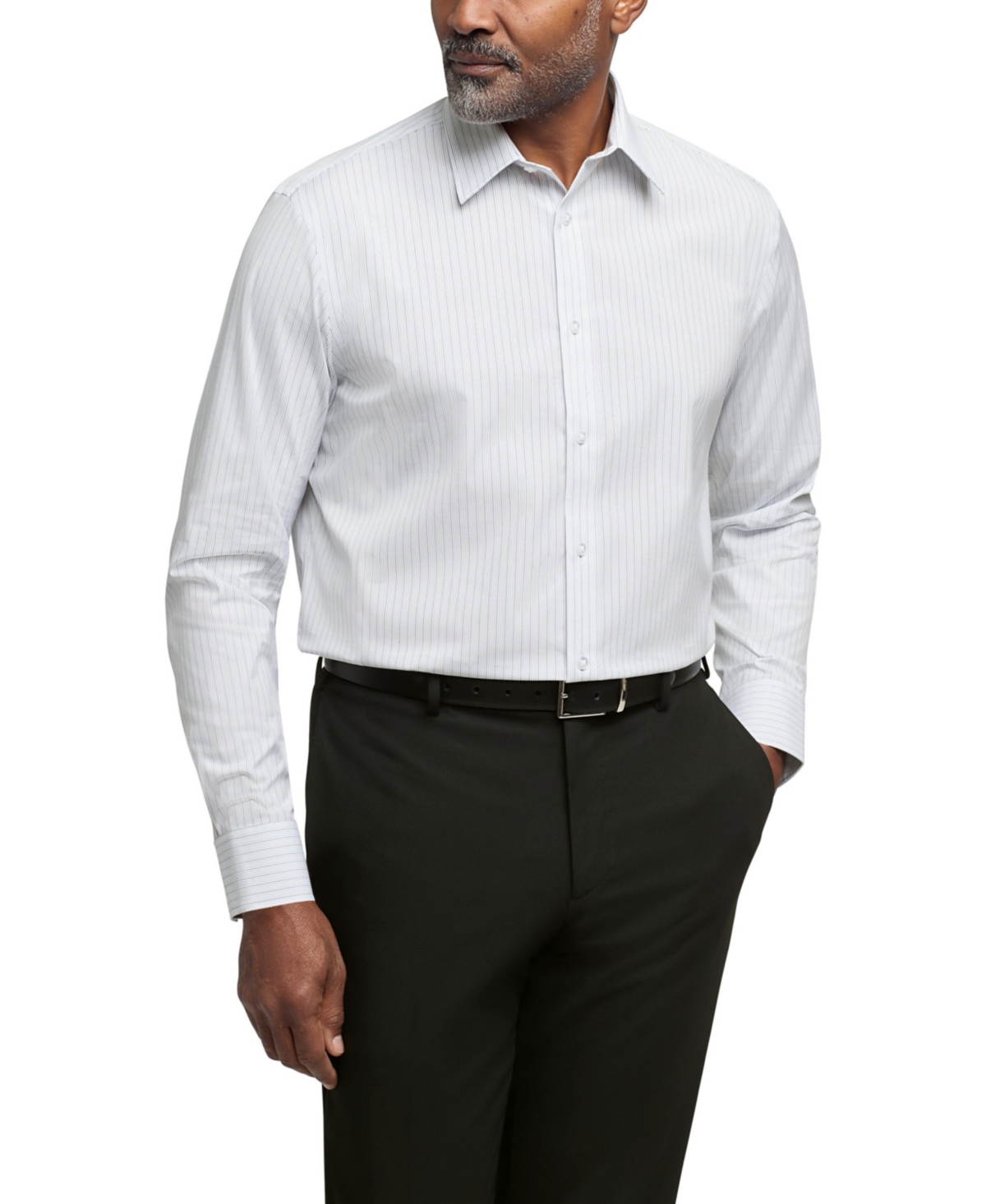 Calvin Klein Steel Dress Shirt Men Light Blue Slim Fit Button Up Fts9 In Blue