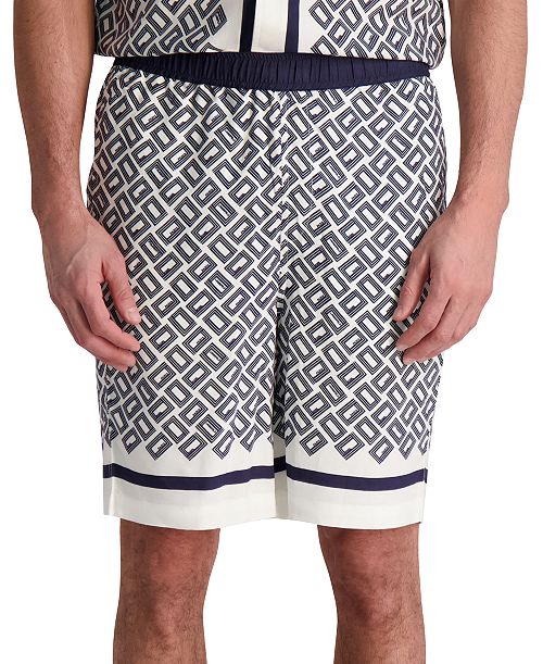 alfani KARL LAGERFELD PARIS Men's Relaxed-Fit Double L Shorts Men's Fashion & Accessories