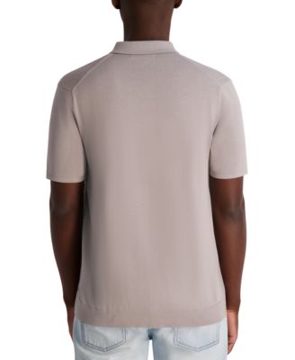 Men's Knit Cardigan Polo Shirt