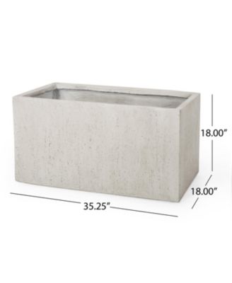 Modern Rectangular Concrete Planter: Effortless Outdoor Style with Durability