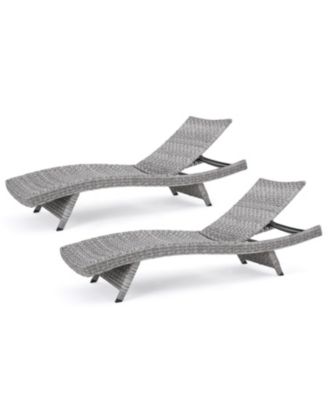 Streamdale Premium Grey Rattan Chaise Lounge Stylish Summertime Comfort