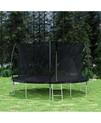 Streamdale 14FT Trampoline (Double-side color pad), Trampoline for Kids and Adults with Enclosure Net and Ladder,Curved fence pole