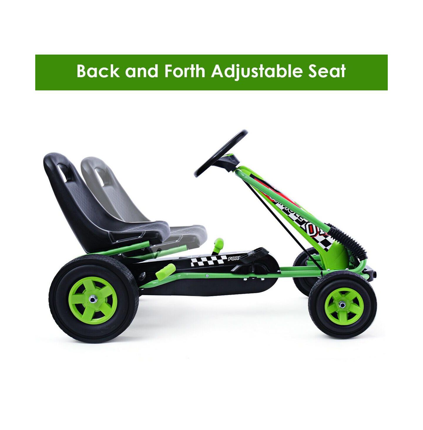 Детская игрушка Mecale 4-Wheel Pedal-Powered Go-Kart with Balancing System and Adjustable Seat, Ages 3+, цвет: Зелёный — фото 4