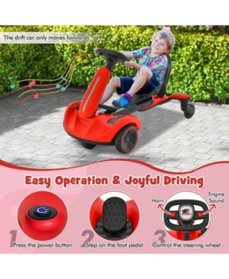 6V Kids Ride on Drift Car with 360° Spin and 2 Adjustable Heights