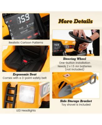 Kids Ride on Dump Truck 12V Ride on Car with Electric Dump Bed