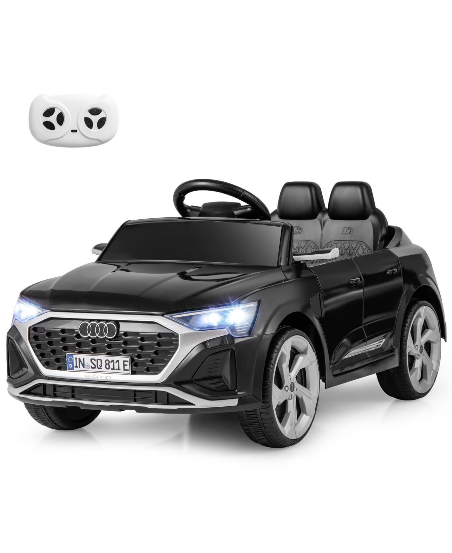 Детская игрушка Mecale 12V Kids Ride on Car Licensed Audi SQ8 with Remote Control and 3 Speeds, цвет: Чёрный — фото 1