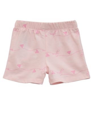 Baby Girls 5-Piece Bodysuits, Shorts, Bib, and Socks Set 