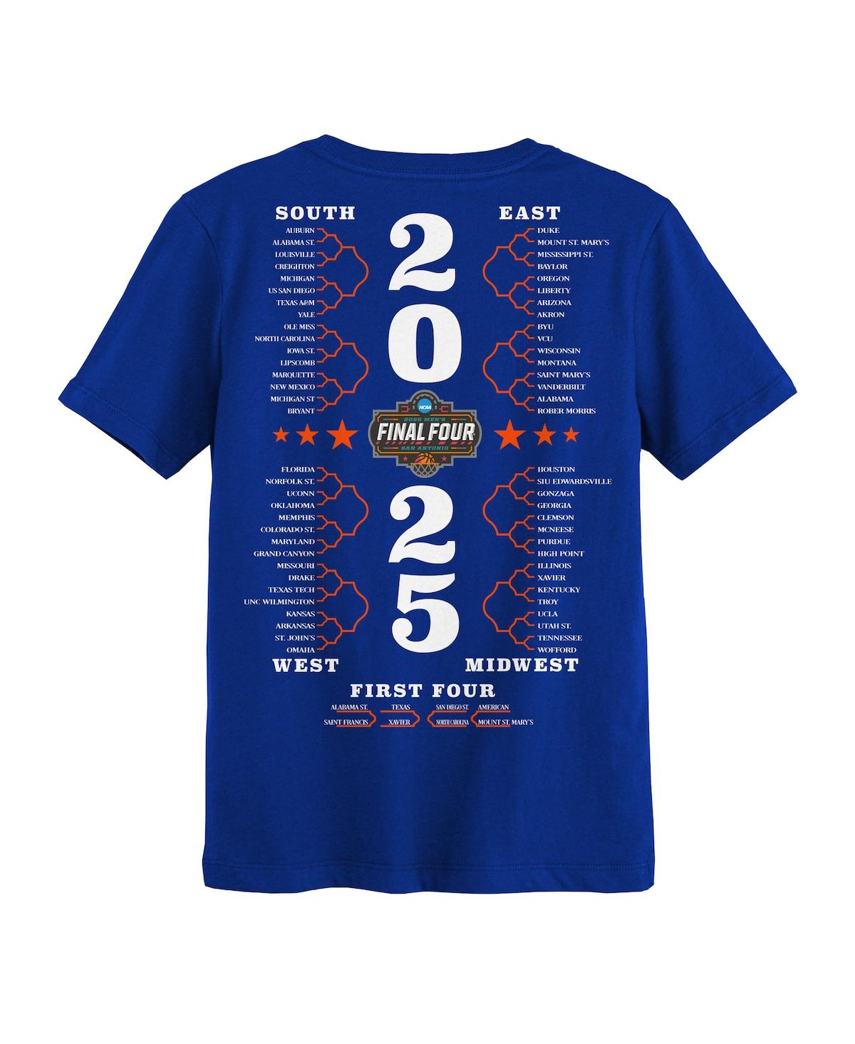 Outerstuff Preschool Royal Florida Gators 2025 Ncaa Men's Basketball National Champions Bracket T-shirt